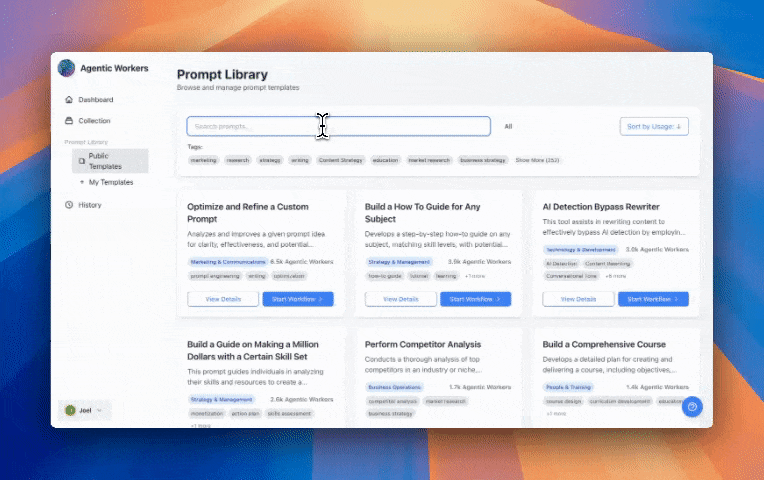 Agentic Search feature visual