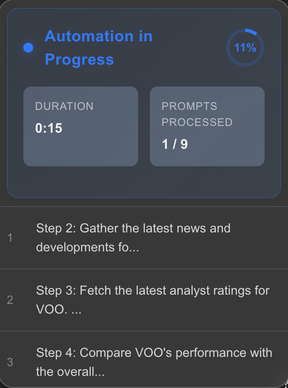 Prompt workflow builder interface