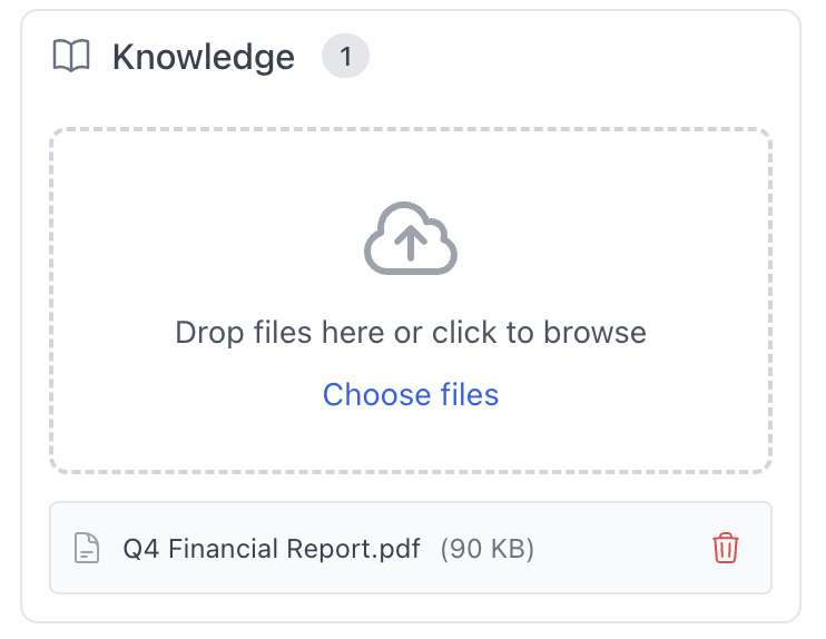 Knowledge base interface for AI automation